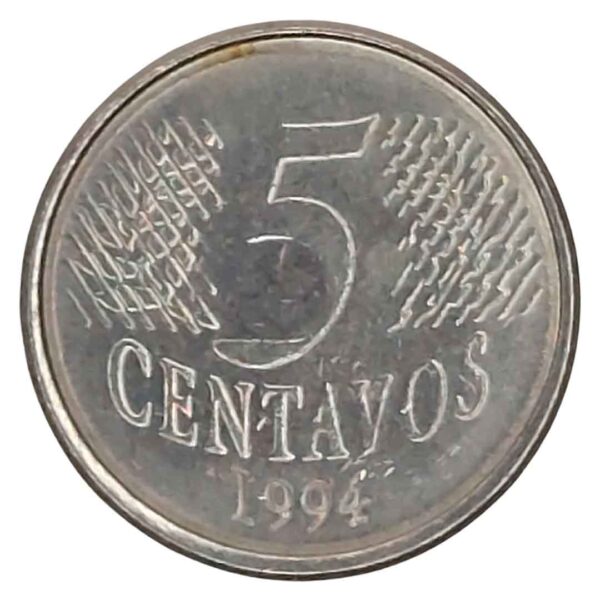 5 Centavos 1994 Aço Inox MBC Brasil