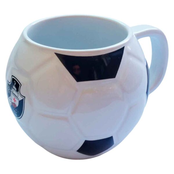 Caneca Cerâmica Oficial Vasco Bola Escudo Caravela 380ml - Image 5