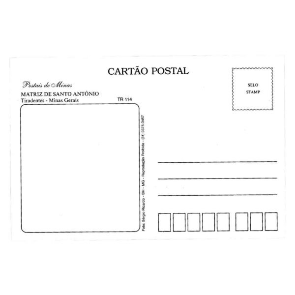 Cartão Postal Matriz de Santo Antônio de Tiradentes / MG - Image 3
