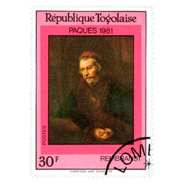 Lote com 6 Selos Easter Paintings of Rembrant - Carimbado - de 1981 de Togo - Image 2