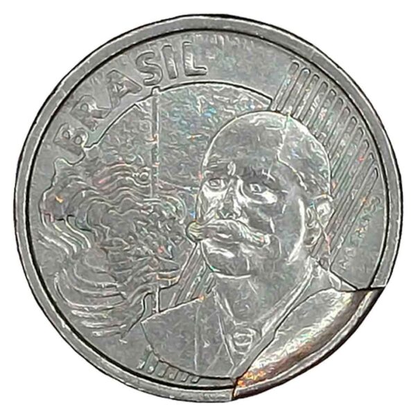 50 Centavos 2009 Aço Inox MBC Brasil Anômala - Image 2